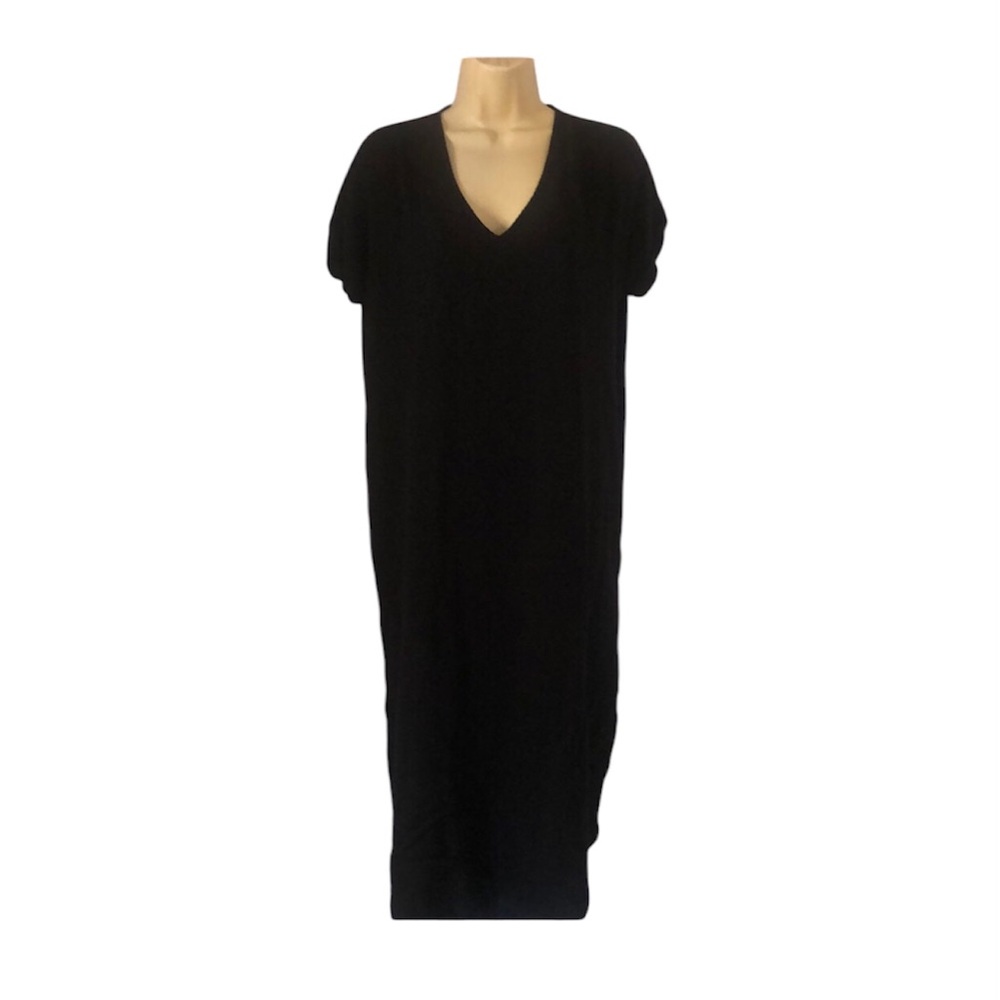 Woman’s spring Easter shinestar rayon black maxi dress